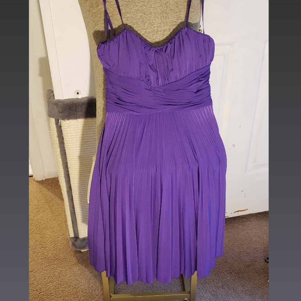 Strapless Purple Cocktail Dress